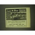 1952 Lone Star Aluminum Boats Ad - Safety Stabi...