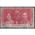 Dominica 1937 1d. carmine Coronation SG96 used