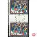 GB stamps 1986 used Gutter Pair - SG 1341 - 12p...