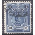 Peru 1909 - SG377 - 10c blue - Bolivar - used