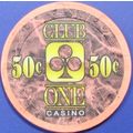 Club One. 50¢ Casino Chip. Fresno, CA. Y61.