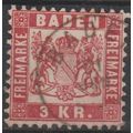 Mi 24 used 1868 Baden Cat € 6