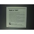 1963 Merrill Lynch Brokers Ad - Heads or Tails?