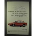 1991 Eagle Summit Car Ad - Girlfriend Broke Up ...