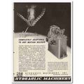 Hydraulic Machinery Inc 1945 vintage industrial...