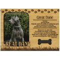 Great Dane Engraved Wood Picture Frame Magnet