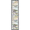 C92a, Mint NH Strip of 4 Color Shift MAJOR ERRO...
