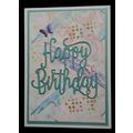 HANDCRAFTED GREETING CARD - Birthday flowers bu...