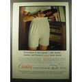 1960 Carter's Knitted Boxer Shorts Ad - Ernie Klack in rare repose