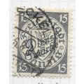 DANZIG 1924 OFFICIAL STAMP 15pf GREY OVERPRINT ...
