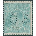 Australia 1930 KGV 1s 4d turquoise Official per...