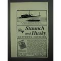 1930 Matthews 46 De Luxe Sport Cruiser Boat Ad