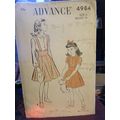 Vintage Advance 4984 Girl's Blouse & Jumper Pat...