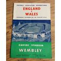 1954 England vs Wales (autographed) ** FREE P&P **