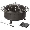 Heavy Duty Steel Metal Wood Burning Fire Pit wi...