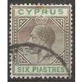 Cyprus 1912 SG80 6pi Sepia & Green Good/Fine Us...