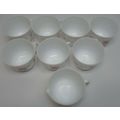 7 Cups 1 Cream Arcopal France Wild Rose Pink Fl...