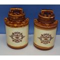 Vintage Salt and Pepper Shakers-4" Brown Cerami...