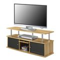 Modern 50-inch TV Stand in Light Oak / Black Wo...