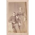 CDV PHOTO -SERIOUS LOOKING COUPLE BY EMIL LEWET...