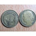 France Republic 1933 1 Franc Coin