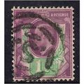 GB 1901 - 13 KEV11 1 1/2d Purple/Green Wmk 49 P...