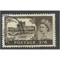 GB 1955 - 58 QE2 H/V 2/6d Brown Castle Wmk 165....
