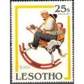 Lesotho QEII 1981 Xmas 25s Ride 'em Cowboy Unmo...