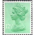 GB, Queen Elizabeth Machin, light green 1982, 12½p