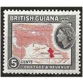 British Guiana 1954 SG335 5c Scarlet & Black Mo...