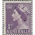 AUSTRALIA, Queen Elizabeth II, violet 1953, 1d, #3