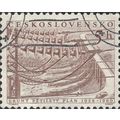 CZECHOSLOVAKIA, 5 year plan, power plant, brown...