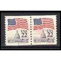 Used 2115 22c U.S. Flag Very Fine CNP Left 2 PA...