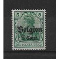 German Occupation of Belguim.SG12 5c on 5pf Gre...