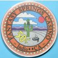 Fantasy Springs. 50¢ Casino Chip. Indio, CA. Y59.