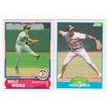 Lot of Two 1989 Score Walt Weiss cards #165, Yo...
