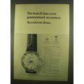 1965 Bulova Accutron Model 214 Watch Ad - Accuracy
