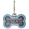 Pet Collar, God Bless My Dog, Medal with Two FR...