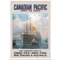 Canadian Pacific Ship Line Spans The World Advertising Postcard