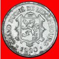 Ⰶ GERMANY (1919-1922): LUXEMBOURG ★ 25 CENTIMES...