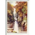 Wales BETTWS-Y-COED Fairy Glen "Jotter" Art Pos...