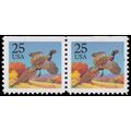 2283 25c Pheasant Fine MNH BPS Hor Pair Top V4698