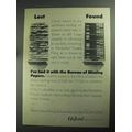 1968 Oxford Pendaflex Speed Filing Ad - Missing Papers