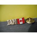 January Canadian Flag Lapel Pin
