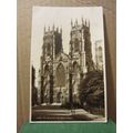 WEST FRONT, YORK MINSTER used vintage postcard ...