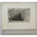 c1842 engraving Interior of a Room at Malahie C...