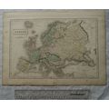 1850 Black's steel engraved map Europe