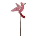 Cardinal Art Glass Garden Stake