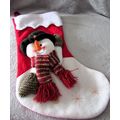 Snowman Xmas Stocking Hanging Decoration - Lined
