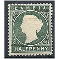 Gambia 1886 SG21 1/2d Myrtle Green Wmk Crown CA...